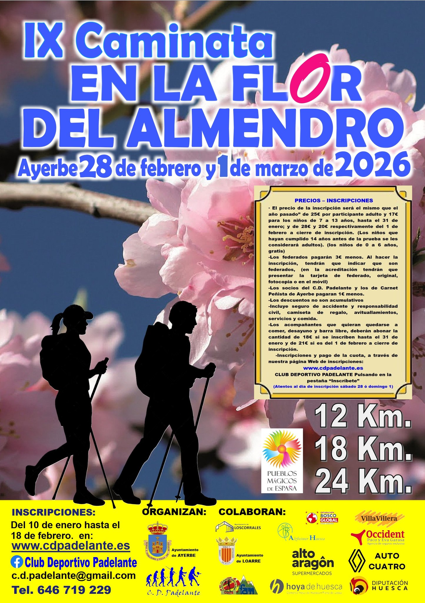 caminata flor almendro